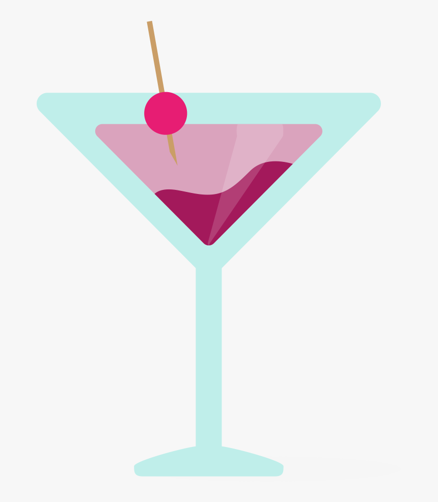 Pink Martini Glass Png - Martini Glass, Transparent Png, Free Download