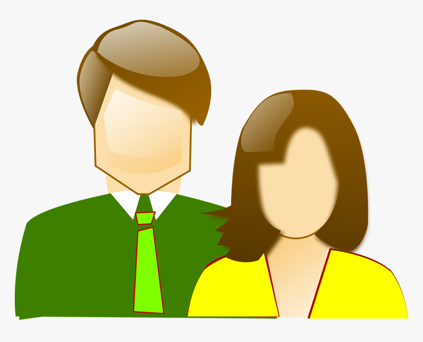 Couple Two Parents Clipart Mom And Dad- - Mother And Father Clipart, HD Png Download, Free Download