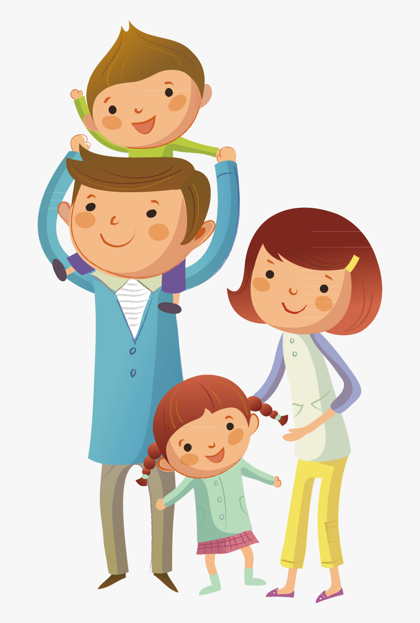 Parents Clipart 2 Parent - Family With Two Children Clipart, HD ...