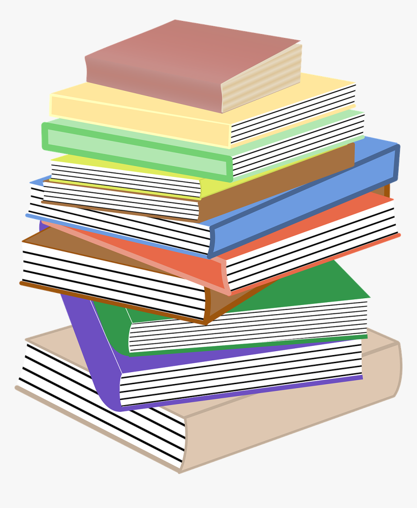 Books, Stacked, Pile, Stacks, Textbooks, Education - Cartoon Books And Paper, HD Png Download, Free Download