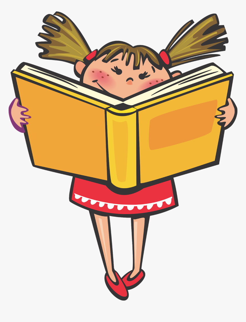 School Students Vector, Student Vector, Books Vector, - Girl Reading Clipart Png, Transparent Png, Free Download