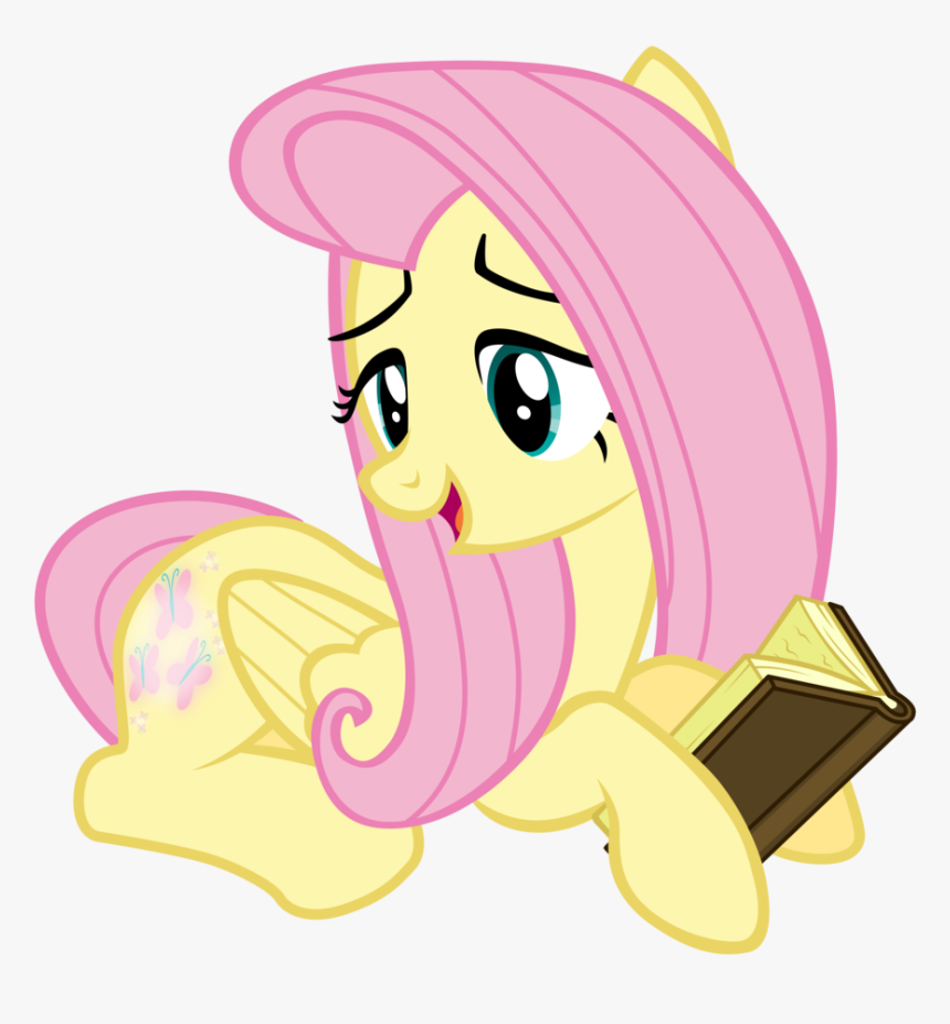 Transparent Read Books Clipart - Fluttershy Reading A Book, HD Png Download, Free Download