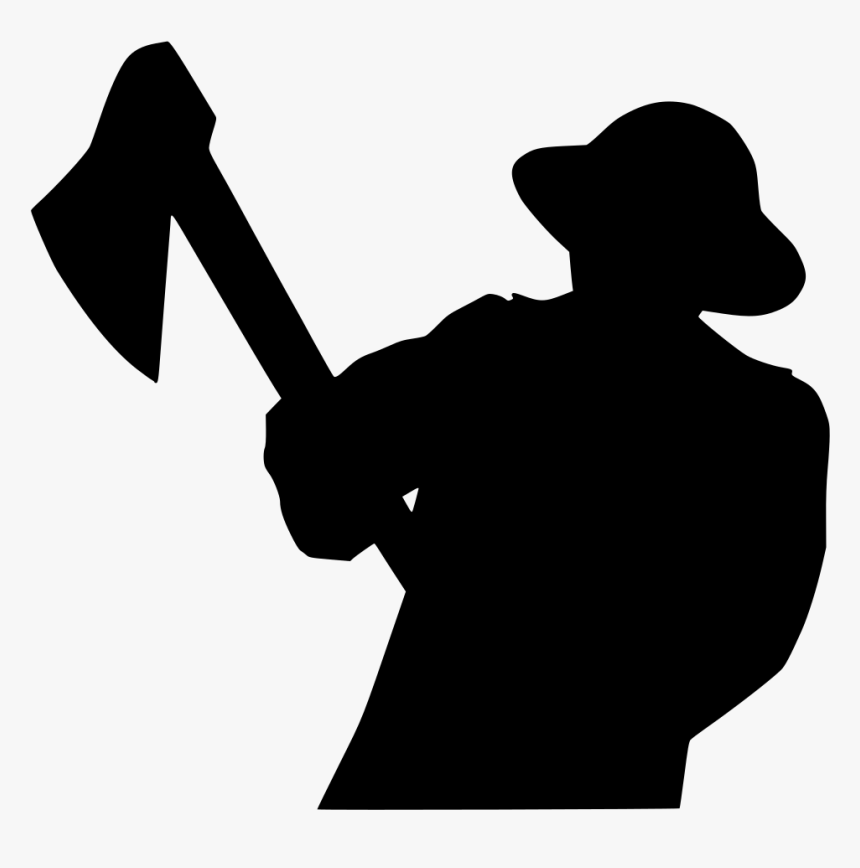 Download Png - Silhouette - Firefighter Image Cartoon Silhouette Png, Transparent Png, Free Download