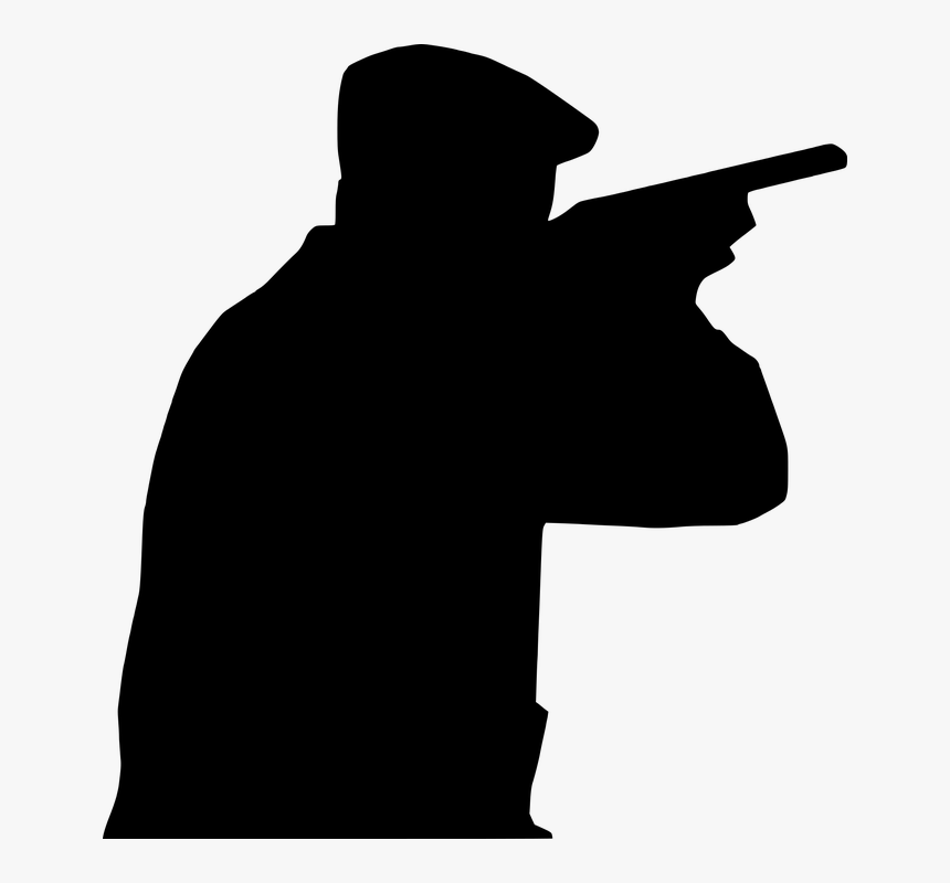 Silueta, La Caza, Arma, Escopeta, Icono, Aislados - Fusil De Chasse Silhouette, HD Png Download, Free Download