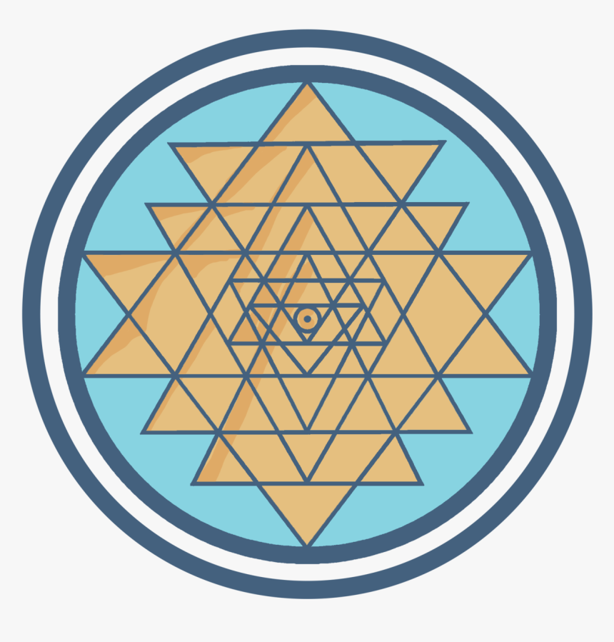 Sri Yantra Symbol - Geometric Triangles In Circle, HD Png Download, Free Download