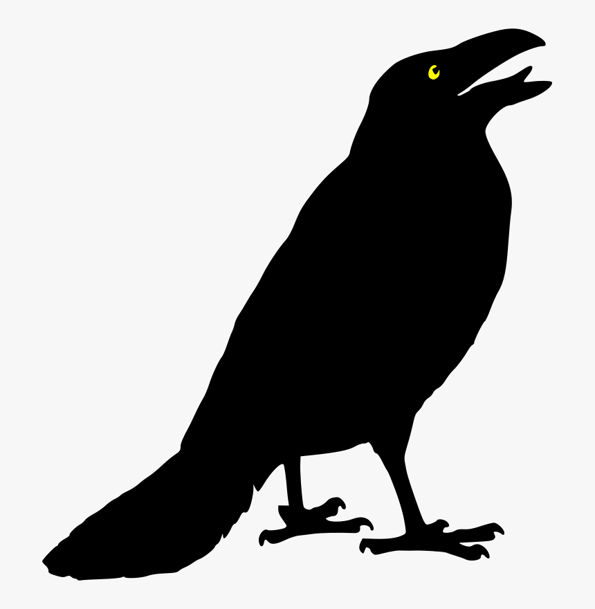 Clipart Of Crow Black And White, HD Png Download, Free Download