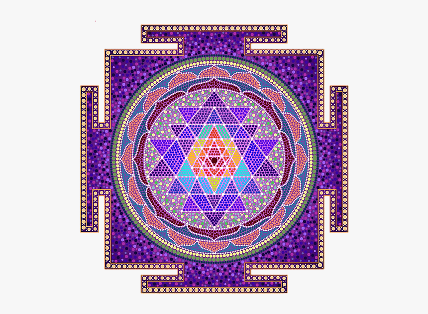 Purple Sri Yantra, HD Png Download, Free Download