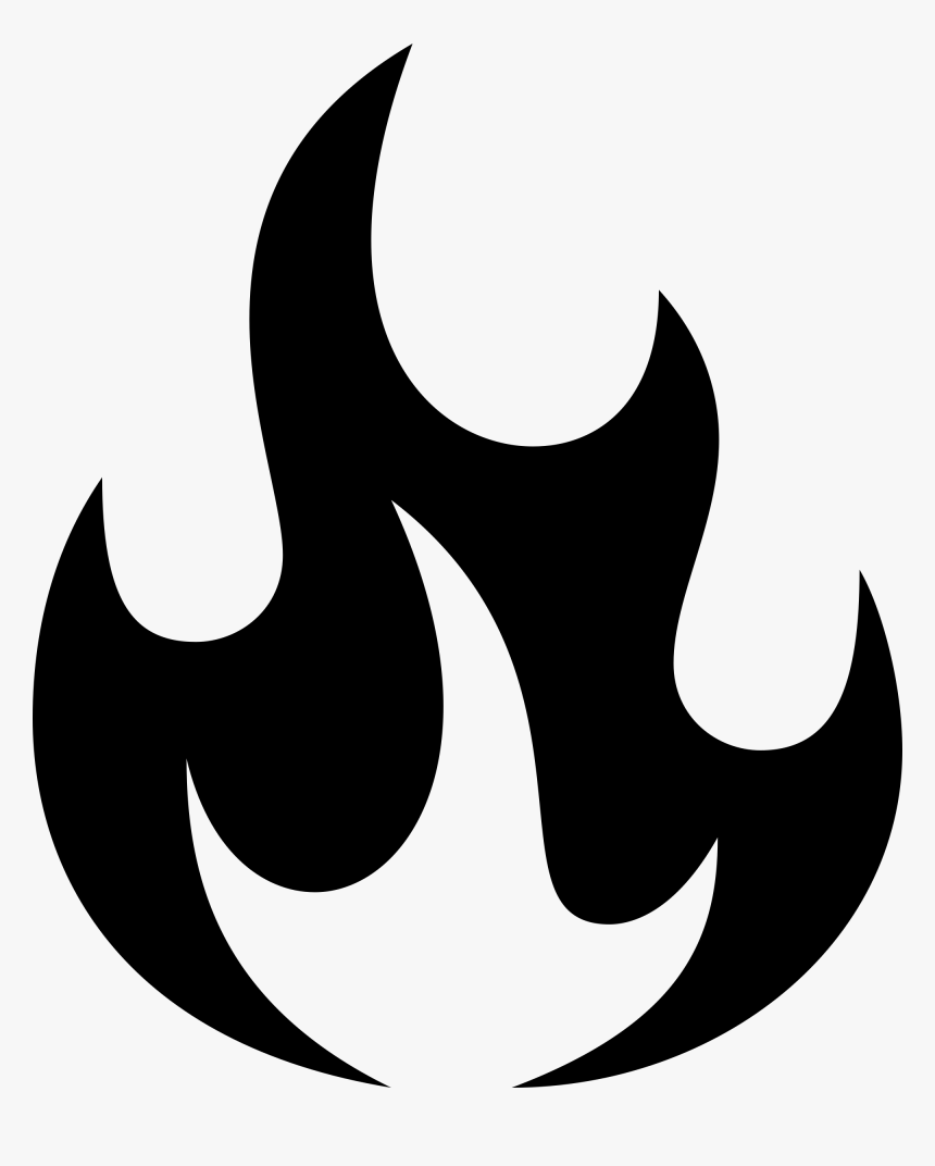 Fire Silhouette Png - Black And White Fire Clip Art, Transparent Png, Free Download