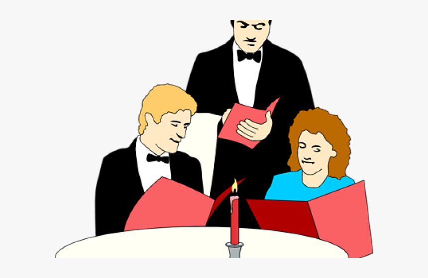 Restaurant Clipart Restaurant Waiter - Waiter With Menu Clipart, HD Png Download, Free Download