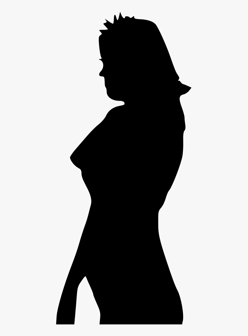 Women Silhouette Profile Clip Arts - Dessin Femme Africaine Profil A Colorier, HD Png Download, Free Download