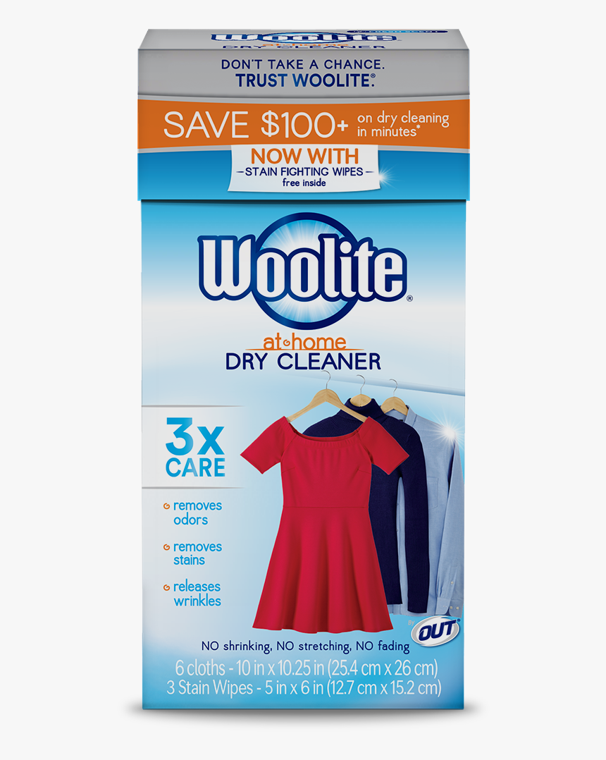 Woolite At-home Dry Cleaner Fresh Scent Package Front - Dry Cleaning Package, HD Png Download, Free Download