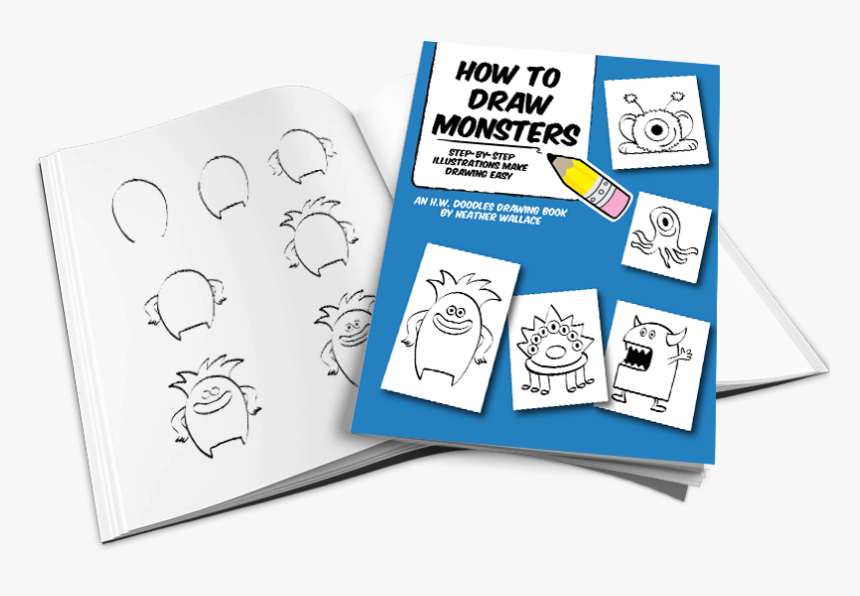 How To Draw Monsters: Step-by-step Illustrations Make, HD Png Download, Free Download