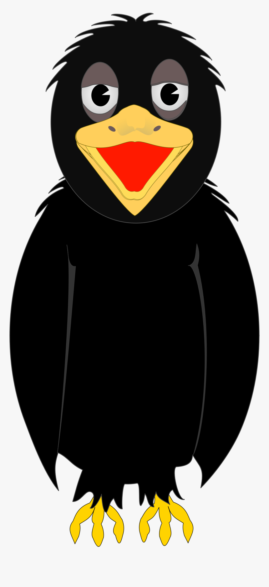 Crow Clipart Hostted - Cartoon Crow Clipart, HD Png Download, Free Download