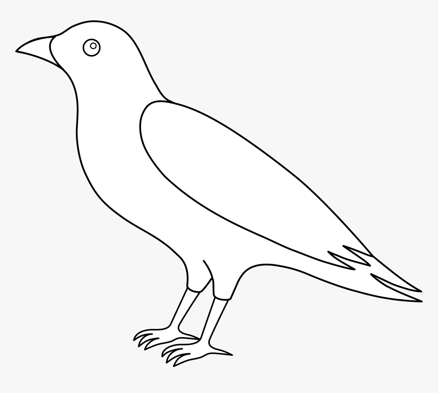 Outline Pictures Of Crow, HD Png Download, Free Download
