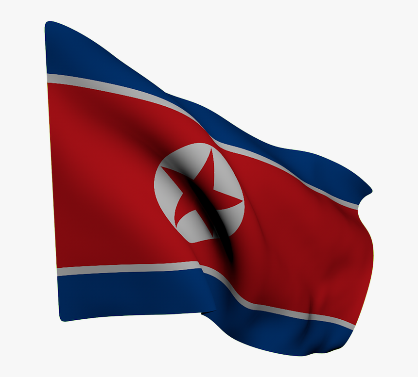 Flag, North Korea, Star, Red, Blue, White, Stripes - Bandeira Da Coreia Do Norte Png, Transparent Png, Free Download