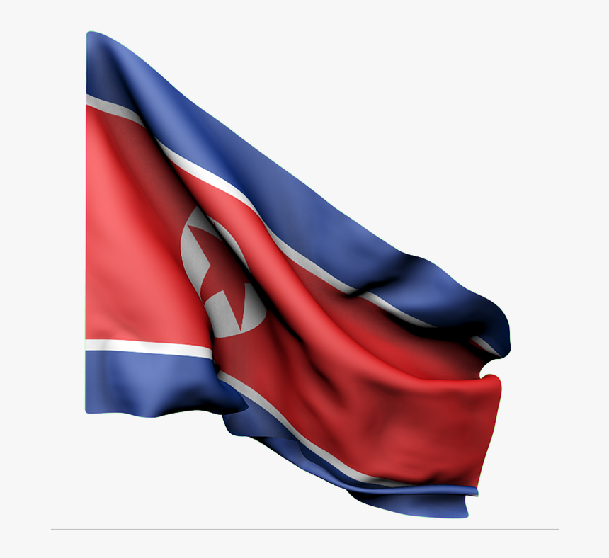 Flag, North Korea, Red, Blue, White, Kim Jong Un, Wave - North Korean Flag Gif Png, Transparent Png, Free Download