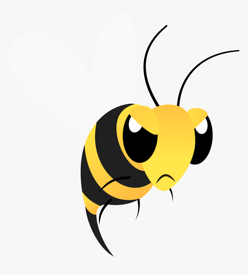 Hornet Clipart Killer Bee - Angry Bee Clipart, HD Png Download, Free Download