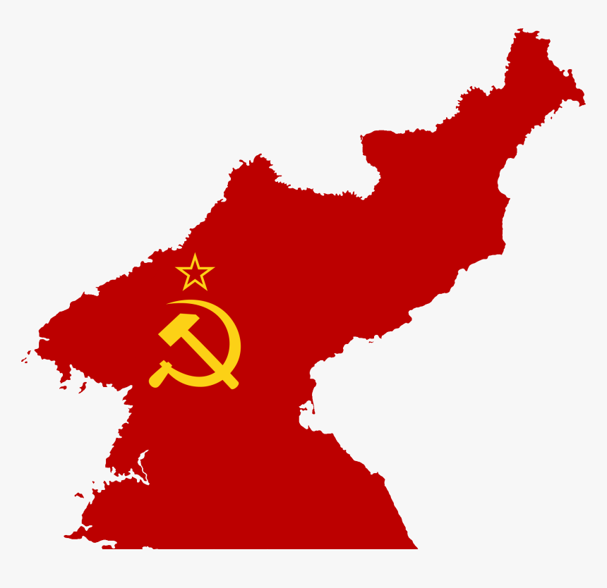 Flag Map Of Soviet Civil Authority - Map North Korea Capital, HD Png Download, Free Download