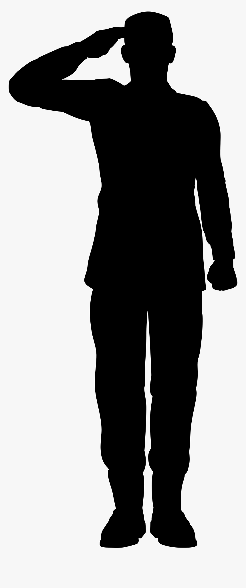 Army Soldier Saluting Silhouette Png Clip Art Image - Soldier Silhouette Png, Transparent Png, Free Download