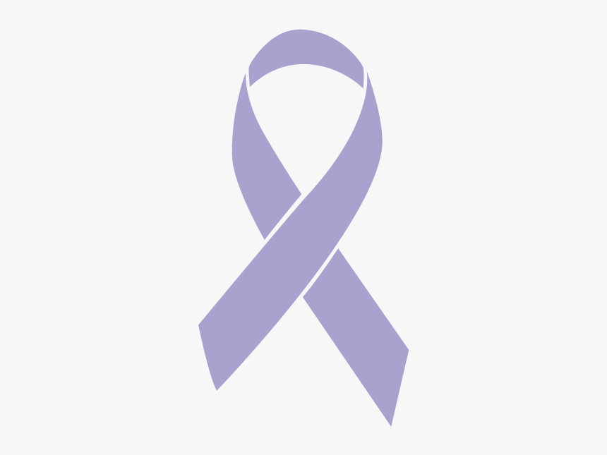 Lavender Colored All Cancers Ribbon - Gold Cancer Ribbon Png, Transparent Png, Free Download