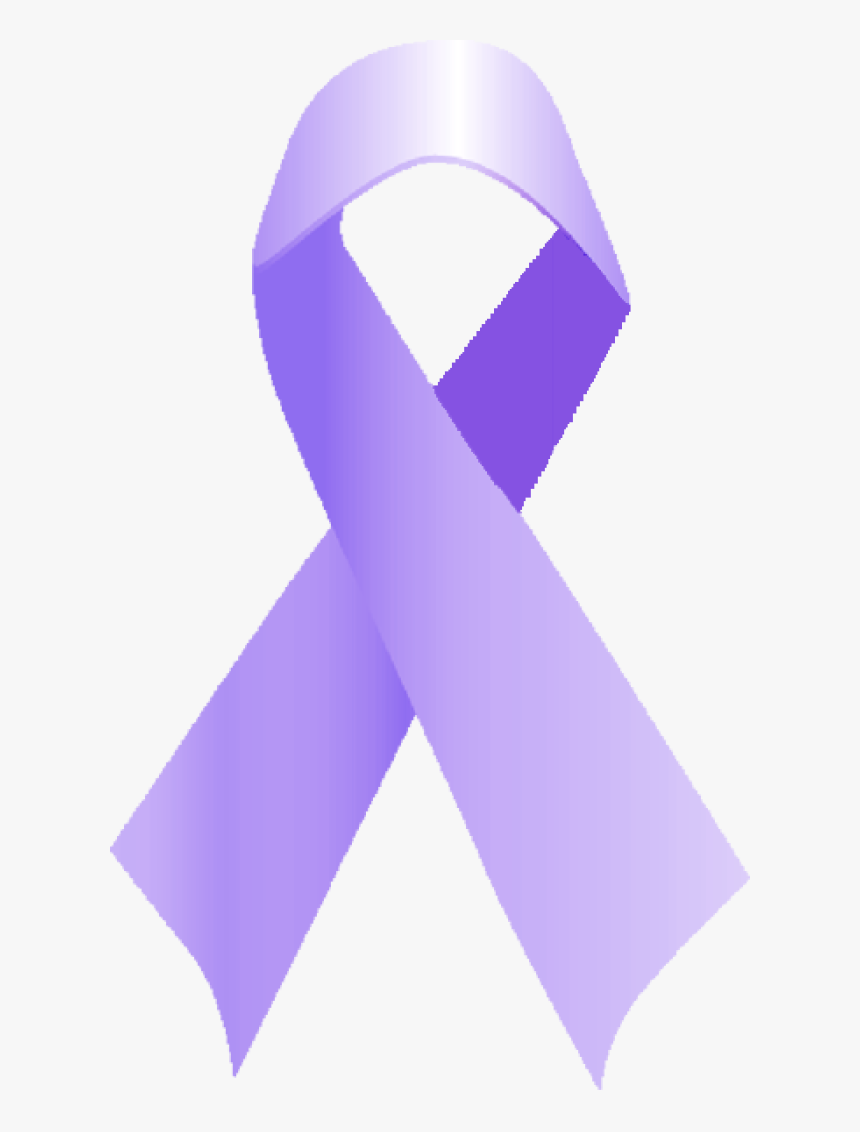 Purple Ribbon Clipart - Light Purple Cancer Ribbon, HD Png Download - kindp...
