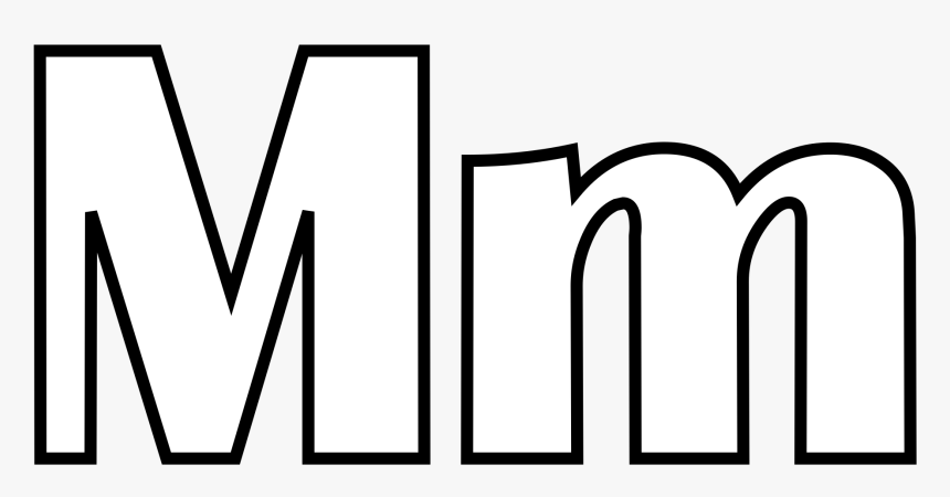 Letter Mm Coloring Page With File Classic Alphabet - Letter M Clipart Coloring, HD Png Download, Free Download