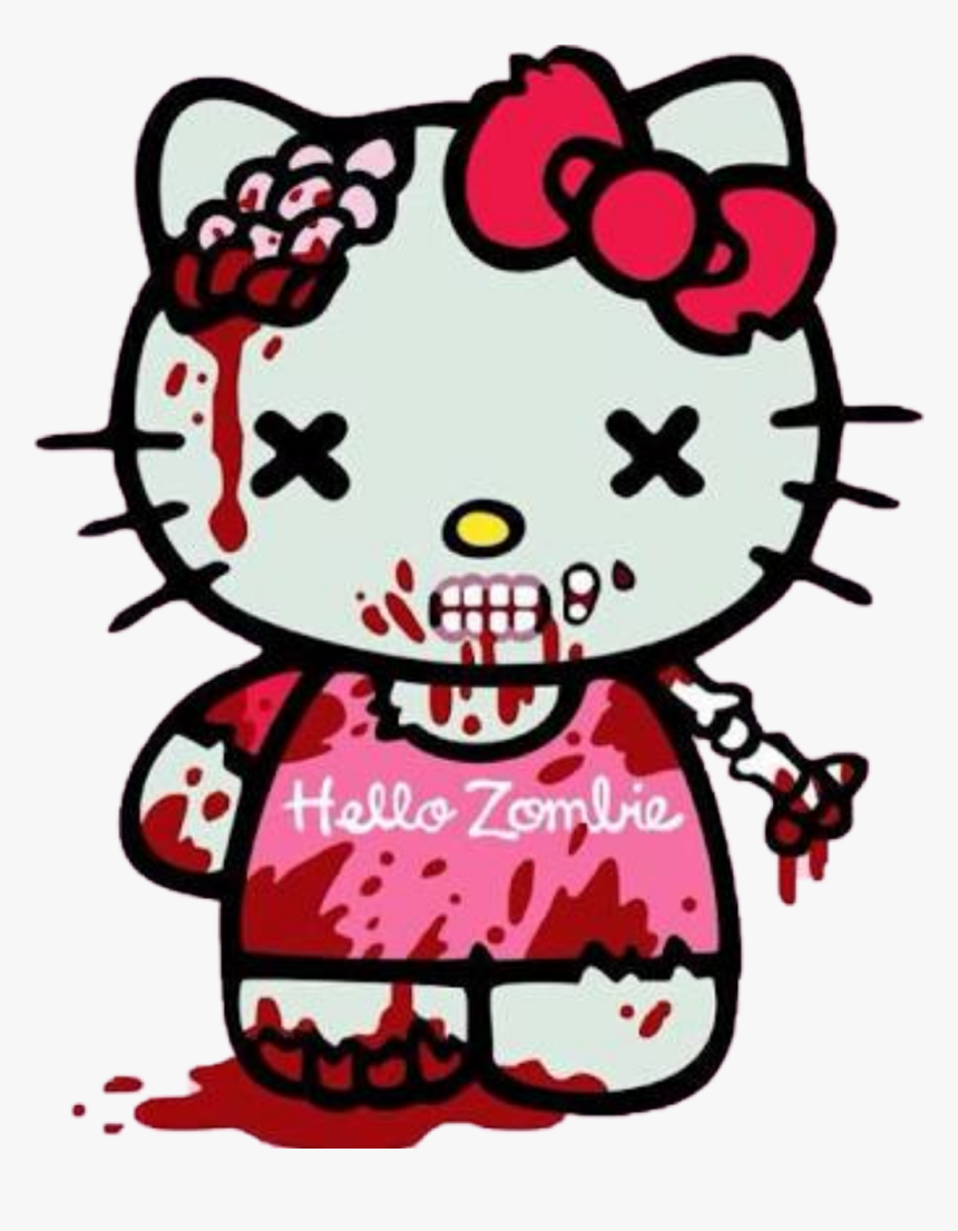 Zombie Clipart Hello Kitty - Hello Kitty Zombie Png, Transparent Png, Free Download