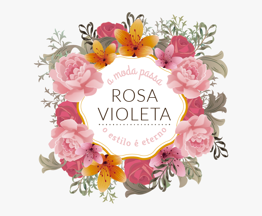 Rosa Violeta Coisas Para - Floral Wedding Sticker, HD Png Download, Free Download