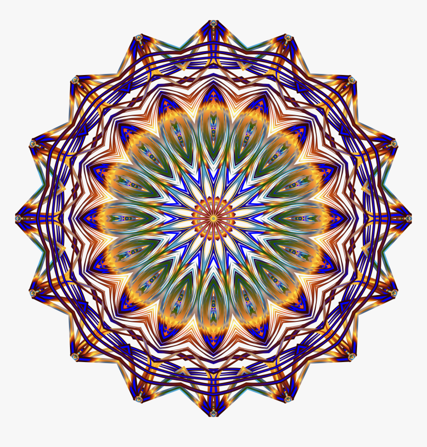 Prismatic Mandala Line Art 8 No Background Clip Arts - Fractal Art, HD Png Download, Free Download