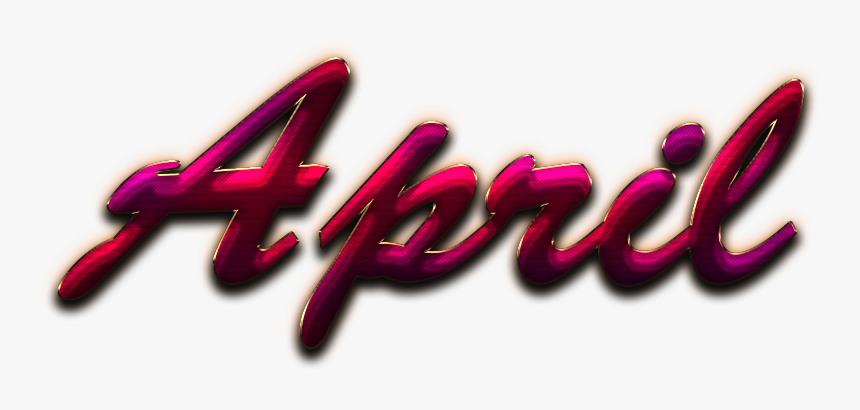 April Vector Name Png - Calligraphy, Transparent Png, Free Download