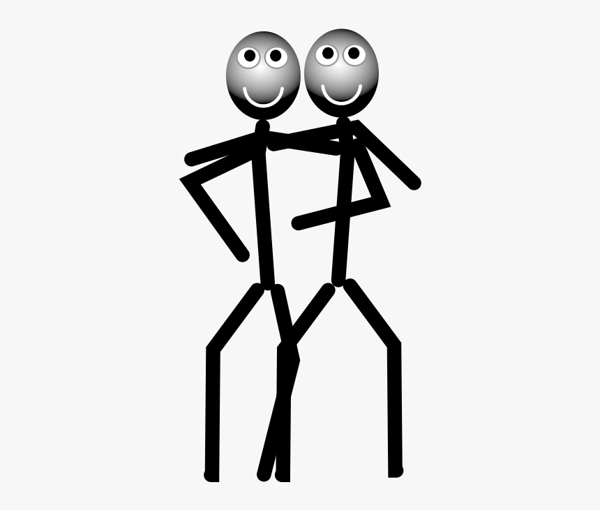 Stickman With Friend Clip Arts - Cartoon, HD Png Download, Free Download