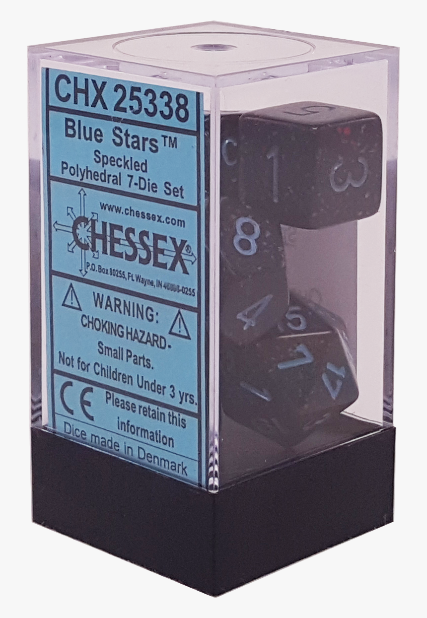 Speckled Blue Stars Polyhedral - Box, HD Png Download, Free Download