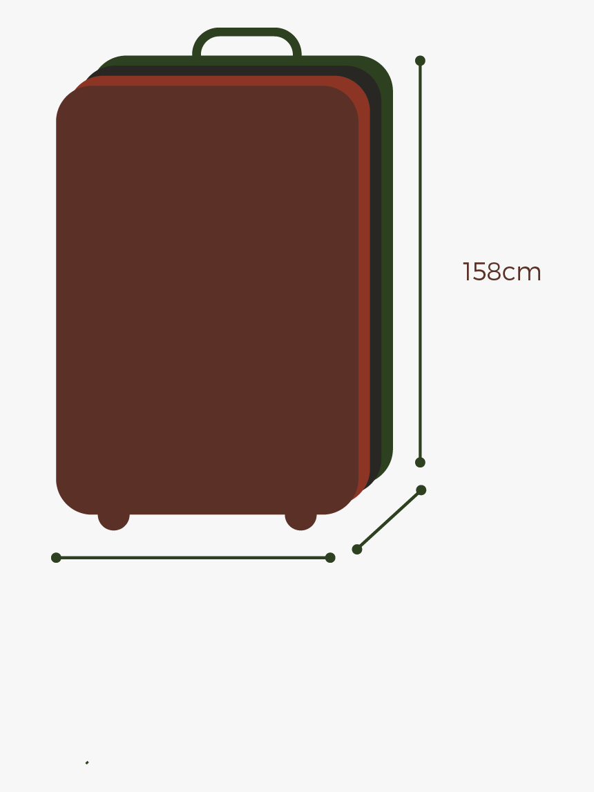158 cm suitcase