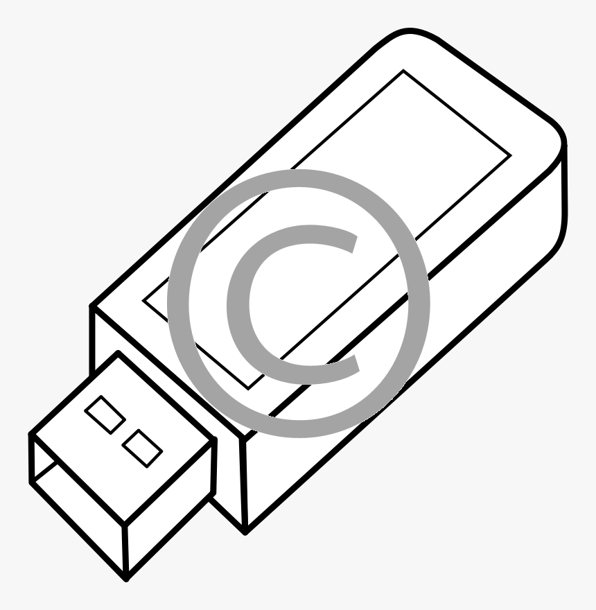 Usb Black And White, HD Png Download kindpng