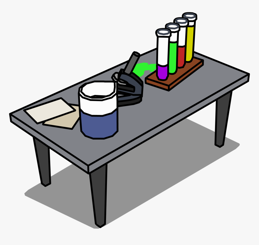 Lab Clipart Lab Bench, Lab Lab Bench Transparent Free - Lab Table Cartoon, HD Png Download, Free Download