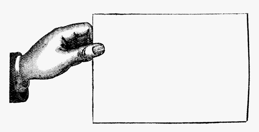 Paper In Hand - Hand Vintage Png, Transparent Png, Free Download