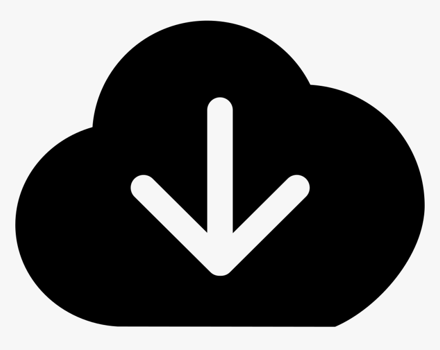 Download Black Cloud Interface Symbol With Down Arrow - Botones De Subir Y Bajar El Ascensor, HD Png Download, Free Download