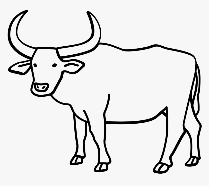 Gnu Clipart Female Buffalo - Carabao Clipart Black And White, HD Png Download, Free Download