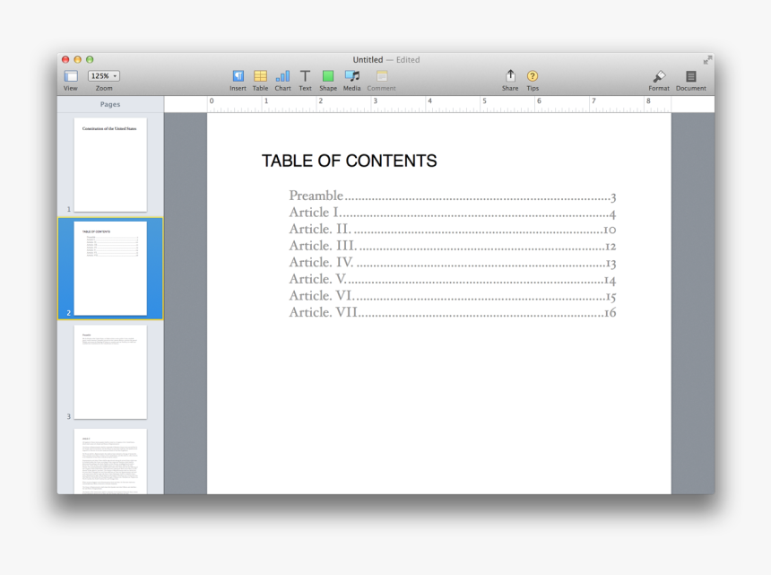 The Completed Pages Document - Screenplay Table Of Contents, HD Png Download, Free Download