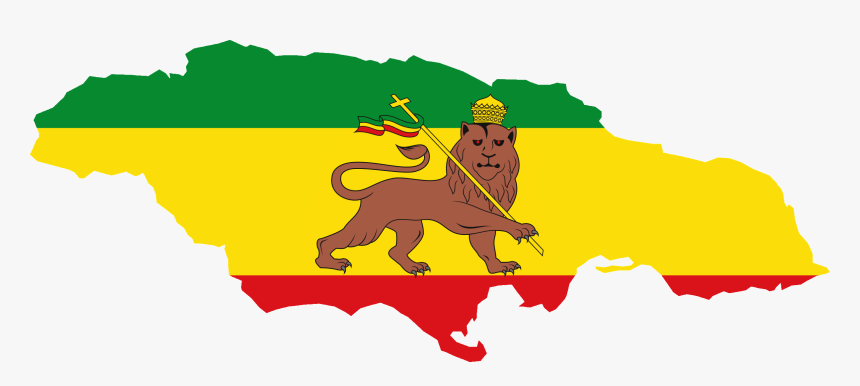 Flag Map Of Jamaica - Flag Map Of Ethiopia, HD Png Download, Free Download