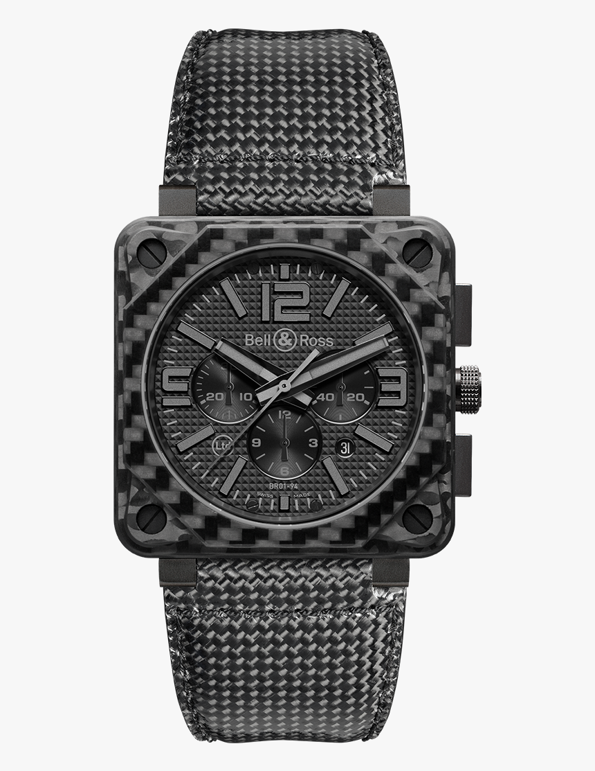 Bell & Ross Watch Carbon Fiber Phantom Limited , Png - Bell & Ross Br01 94 Carbon, Transparent Png, Free Download