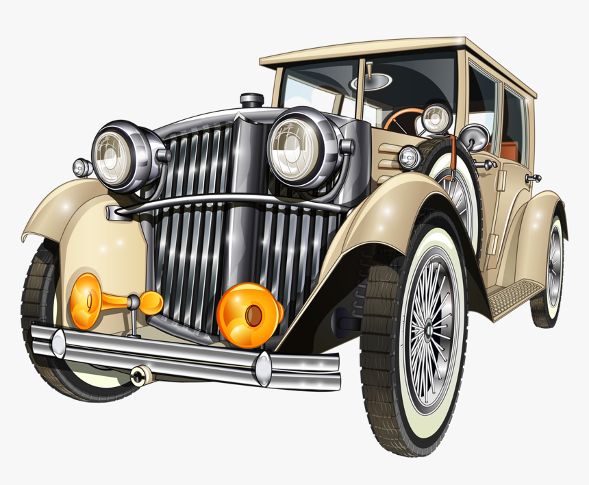 Classic Cars Png - Retro Brown Car Png, Transparent Png, Free Download