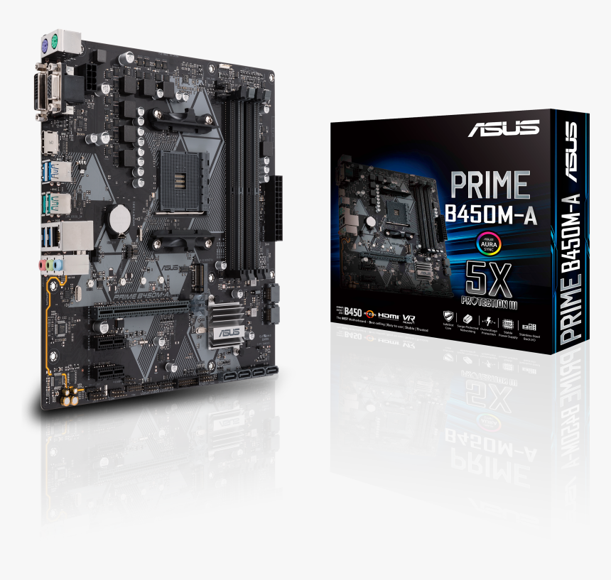 Asus Prime B450m-a Amd Socket Am4 Motherboard - Asus Prime B450m, HD Png Download, Free Download