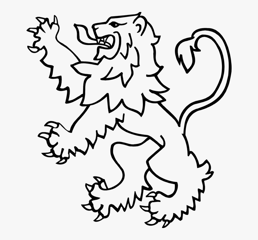 Heraldic Lion Rampant Svg - Lion Rampant, HD Png Download, Free Download