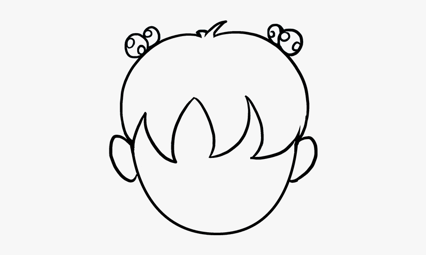 How To Draw Cartoon Hair - Draw Of Hair Easy, HD Png Download, Free Download