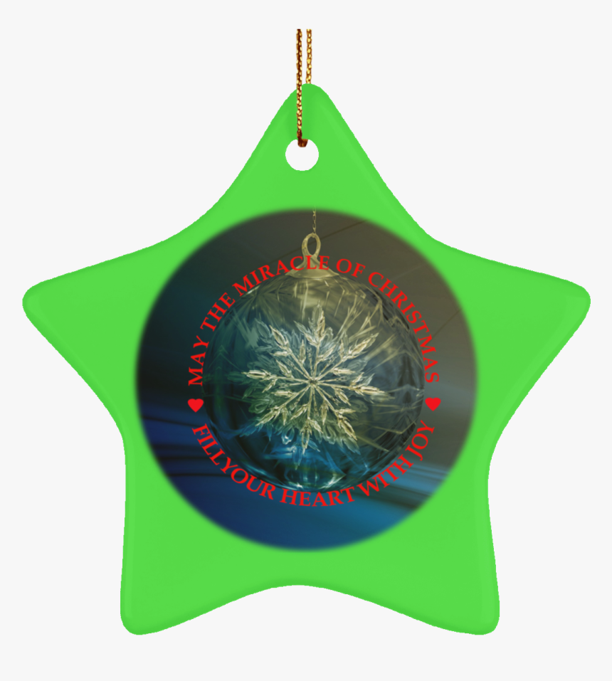 Ceramic Tree Ornaments Christmas Miracle Crafted Red - Christmas Ornament, HD Png Download, Free Download