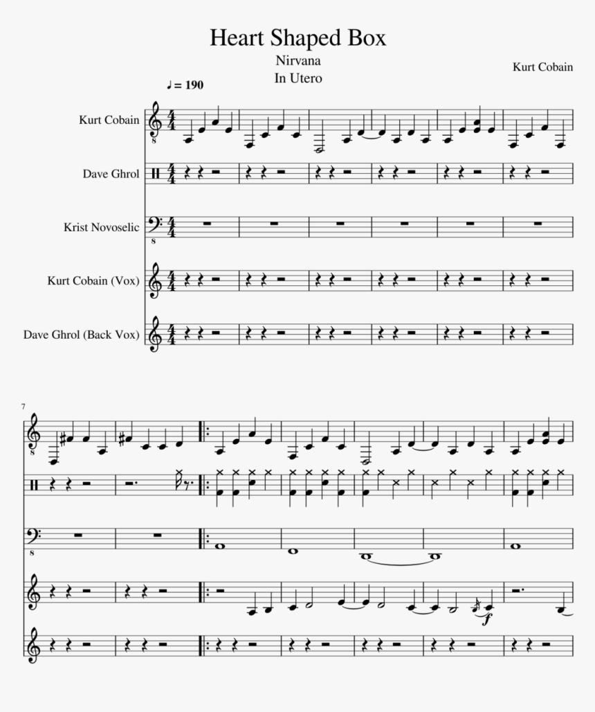 Hear Shaped Box Slide, Image - Huntress Lullaby Clarinet Sheet Music, HD Png Download, Free Download