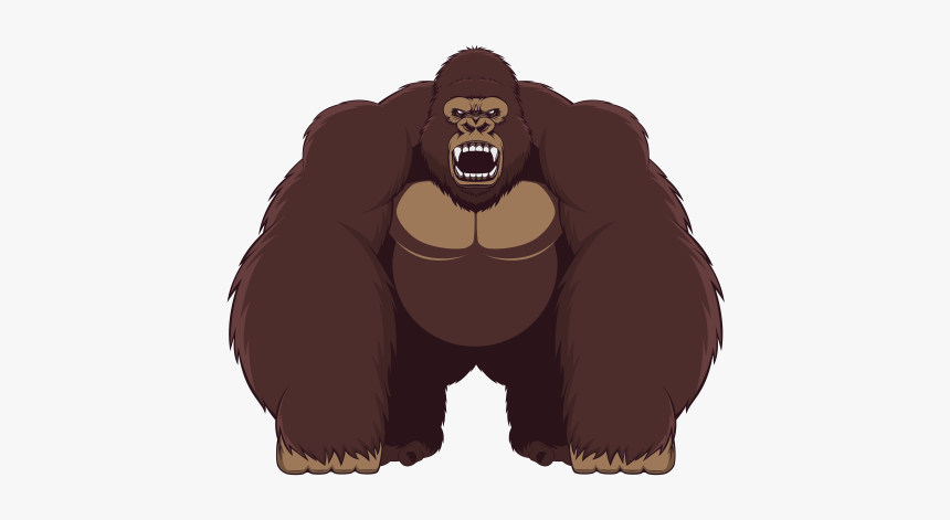 Giant Gorilla - Angry Standing Gorilla, HD Png Download, Free Download