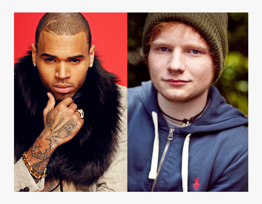 Chris Brown Claudia Leitte Latin Grammy Awards Of 2015 - Ed Sheeran Wearing A Beanie, HD Png Download, Free Download