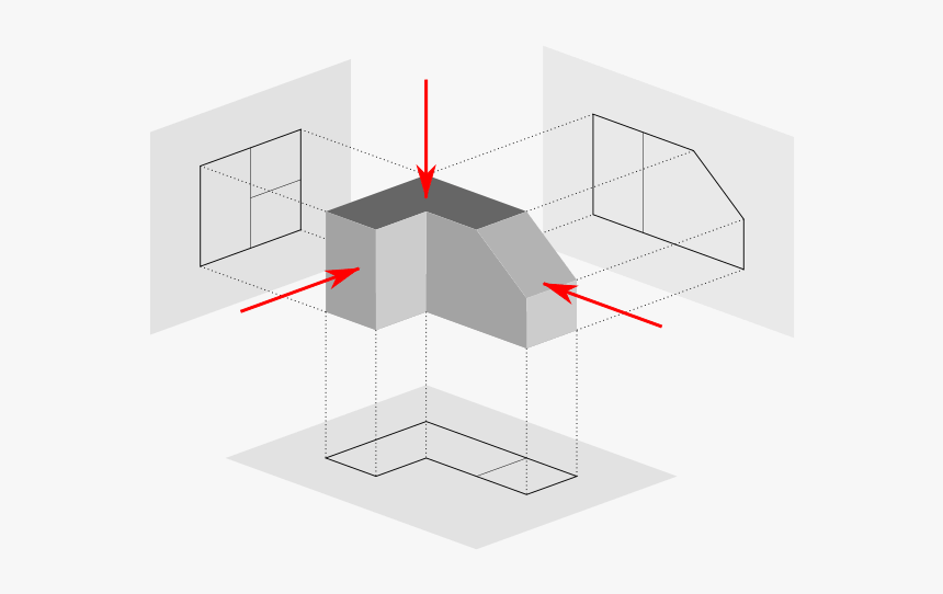 Third Angle Orthographic Projection Definition, HD Png Download, Free Download